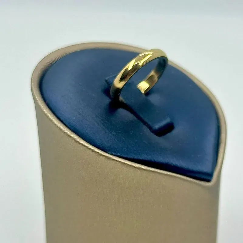 Aliança Lisa Abaulada 4mm Aço 316L – foto 5