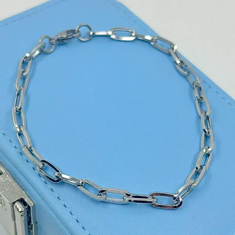 Pulseira Corrente Brilho Fosco Aço 316L