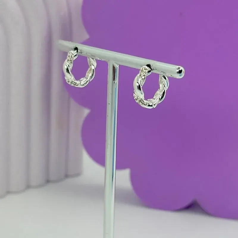 Argola Click Corda Cravejada