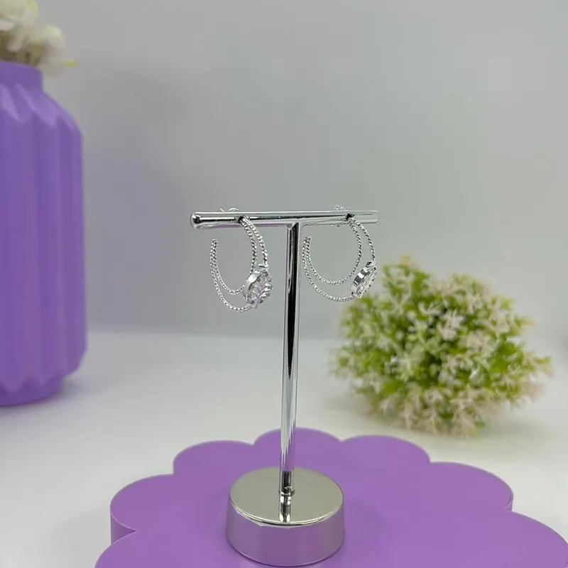Argola Aberta com Folha Cravejada – foto 4