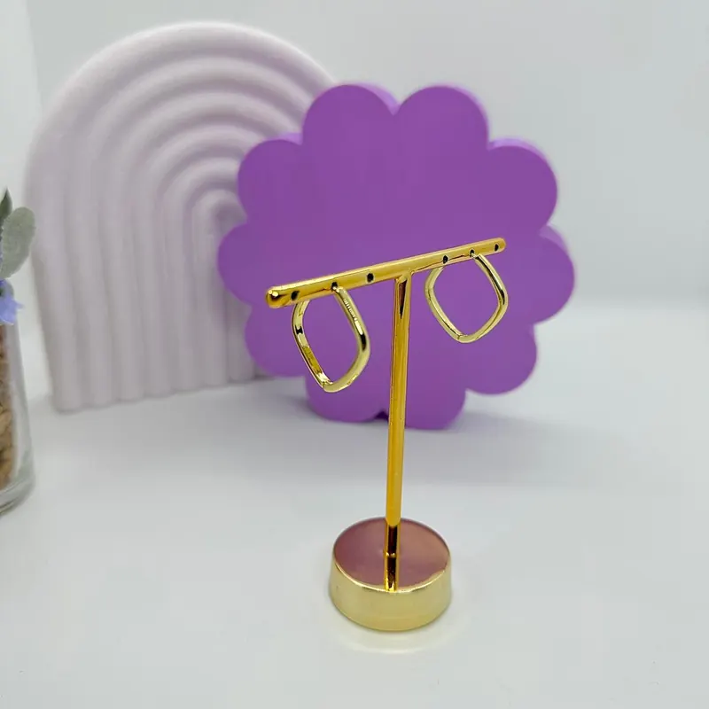 Argola Click Quadrada Tubo Fino – foto 4