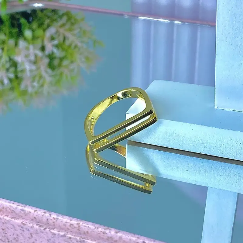 Anel Arco Liso Duplo – foto 3