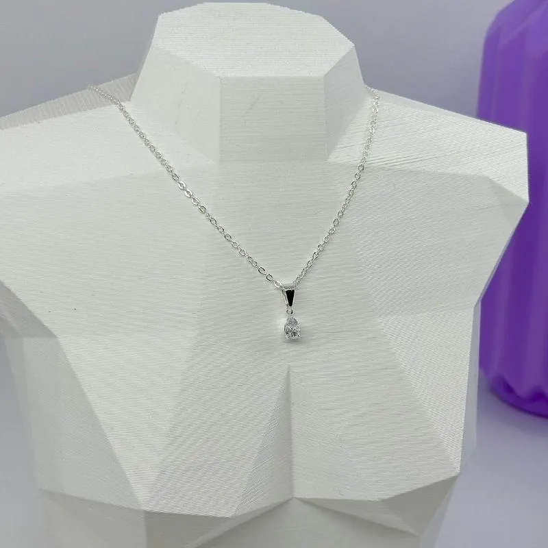 Colar Gota Cristal Pequena