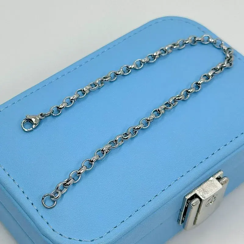 Pulseira Cadeado Elos Redondos Aço 316L