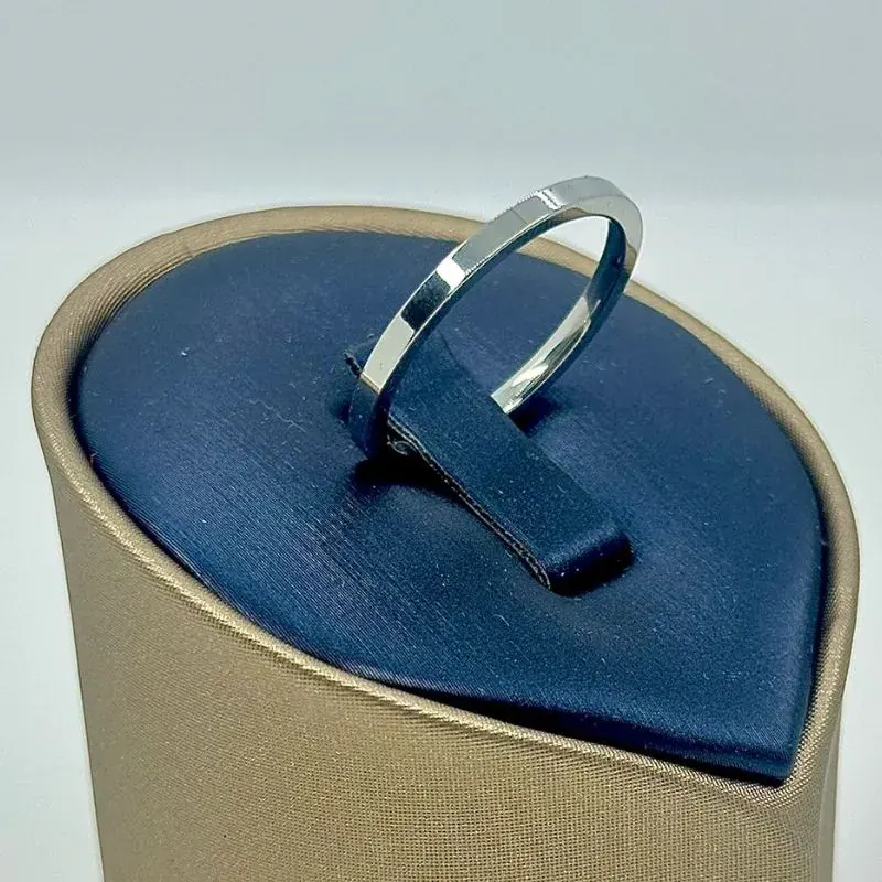 Aliança Quadrada Fina 2mm Aço 316L – foto 5