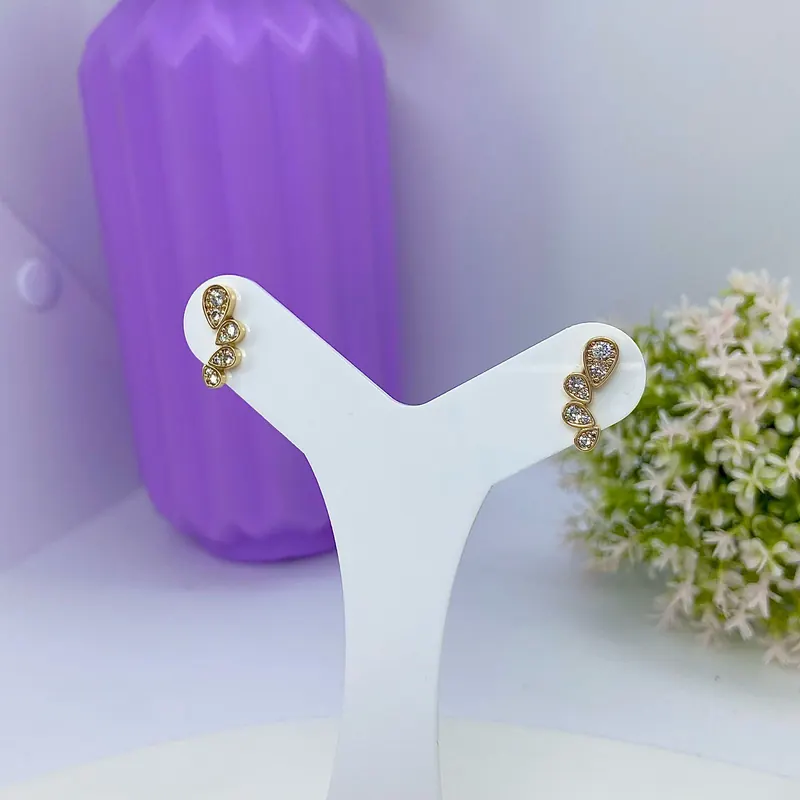 Brinco Ear Cuff 4 Gotas Cravejadas – foto 2