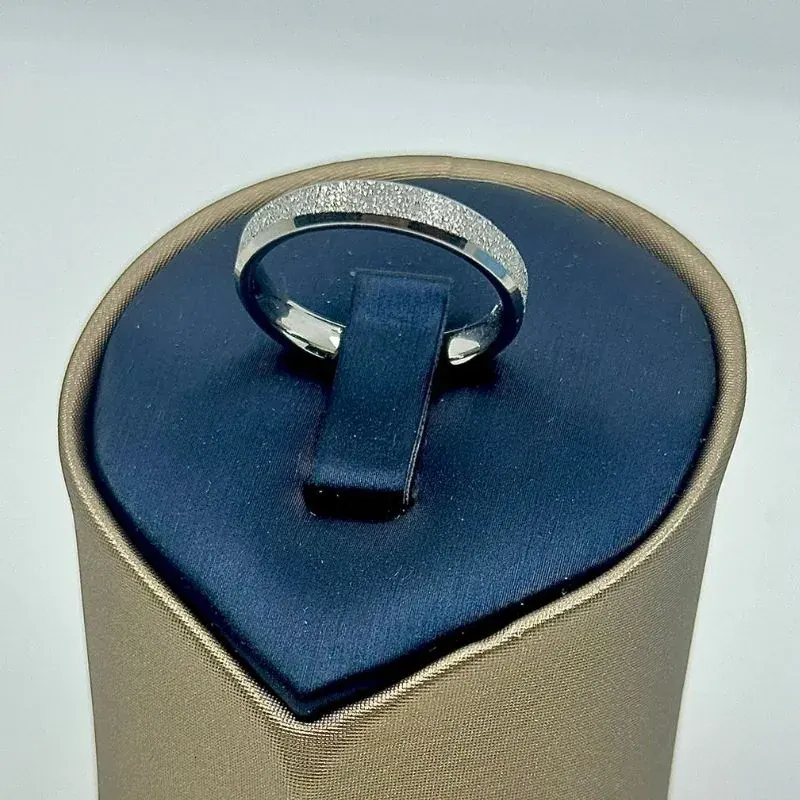 Aliança Quadrada Brilhantes 4mm Aço 316L – foto 2