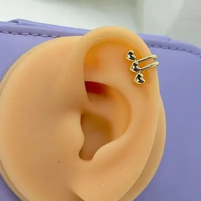 Piercing Fake Trio Corações