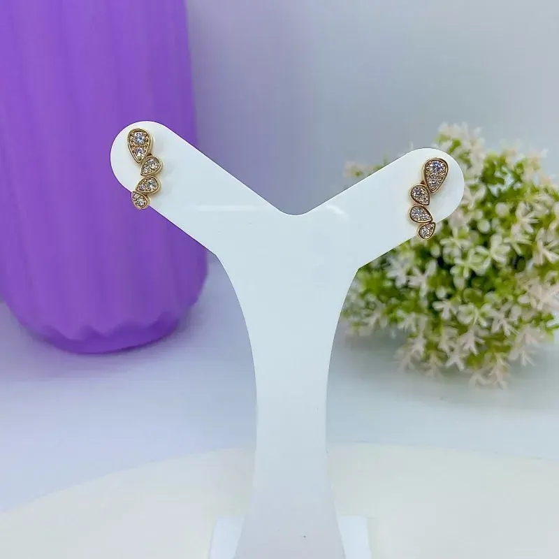 Brinco Ear Cuff 4 Gotas Cravejadas