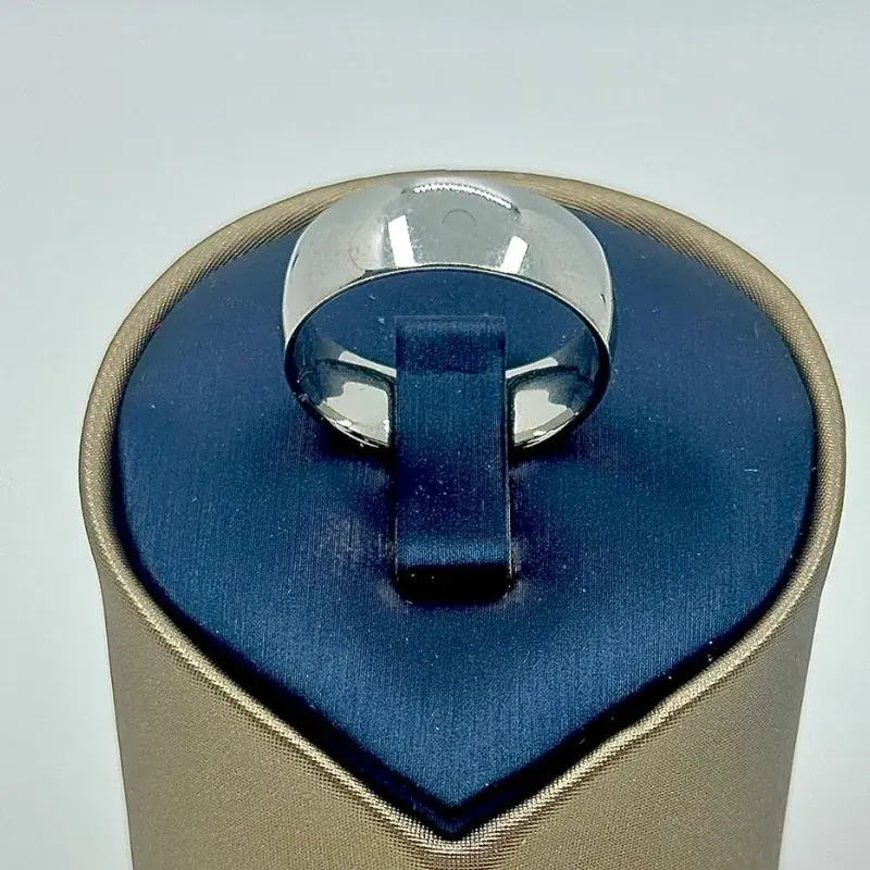 Aliança Lisa Abaulada 9mm Aço 316L – foto 6