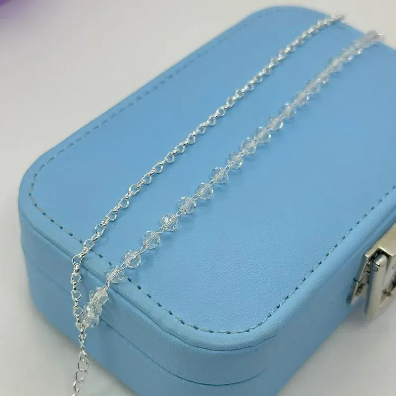 Pulseira Dupla Correntinha e Cristais