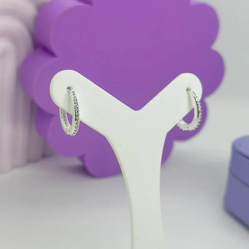 Argola Click Duo Cravejada Oval