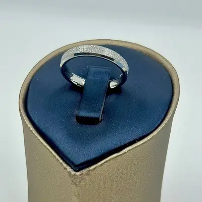 Aliança Quadrada Brilhantes 4mm Aço 316L