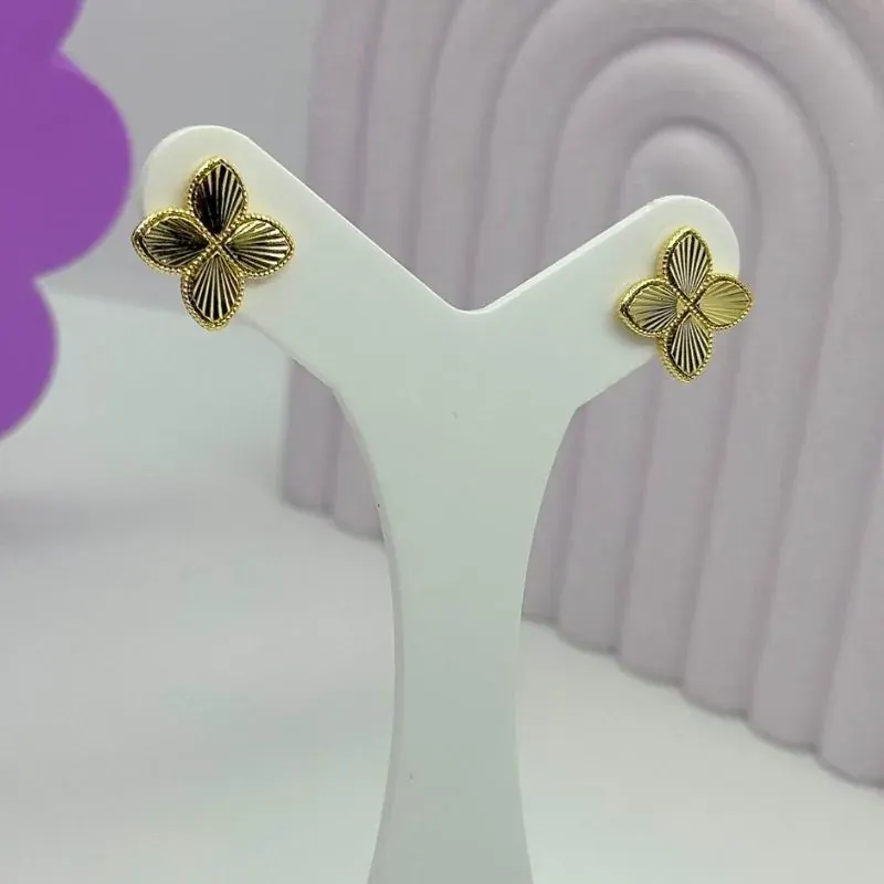 Brinco Flor Diamantada Brilhante