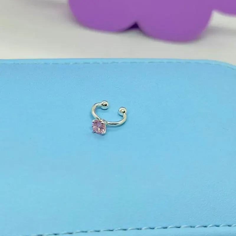 Piercing Fake Fio Pedra Pink