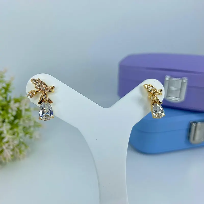 Brinco Cacho Flor Luxo – foto 2