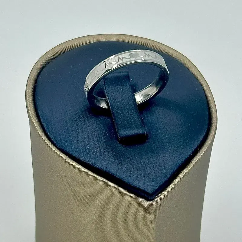 Aliança Quadrada Batimentos 4mm Aço 316L – foto 3