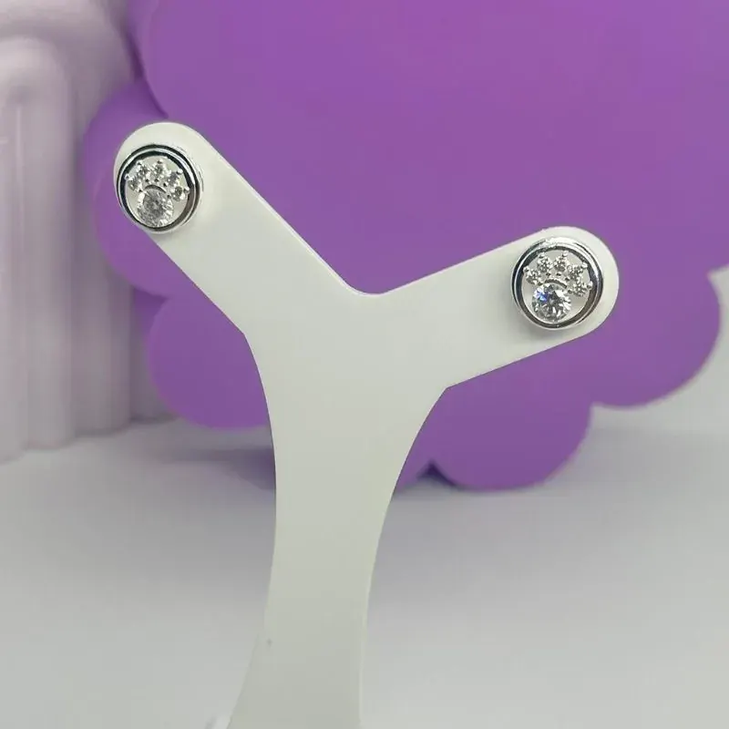 Brinco Circulo Patinha Cravejada