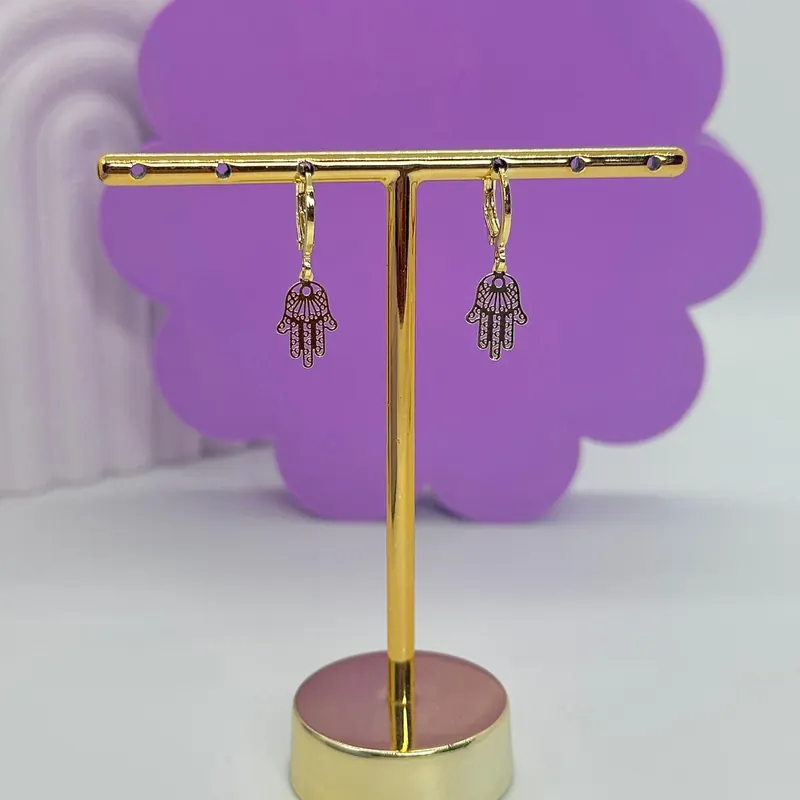 Argola Click Mão de Fátima Corte 3d – foto 3