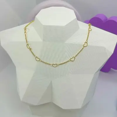 Choker Corações Enroladinhos