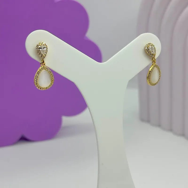 Brinco Pedra Gota Pendurada – foto 2