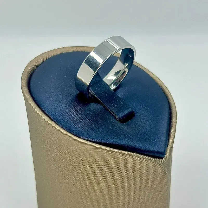 Aliança Quadrada Lisa 6mm Aço 316L – foto 6