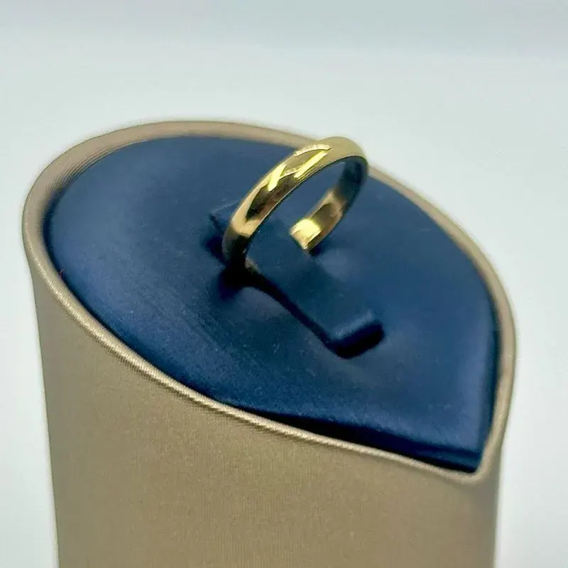Aliança Lisa Abaulada 4mm Aço 316L