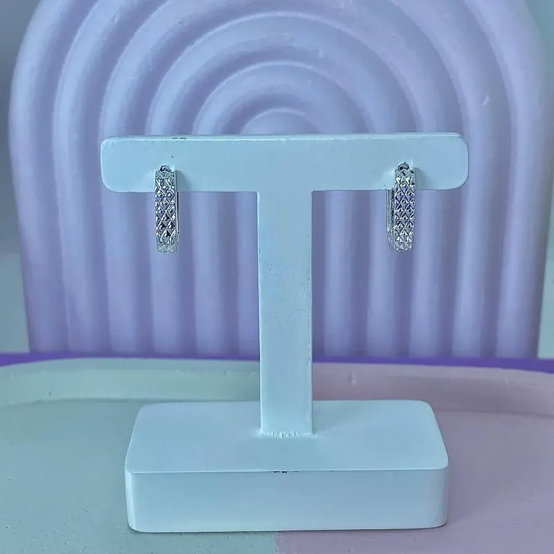 Argola Click Retangular Texturizada – foto 3