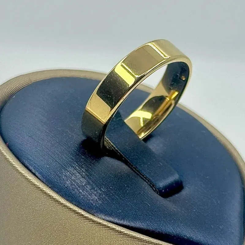 Aliança Quadrada Lisa 6mm Aço 316L – foto 5