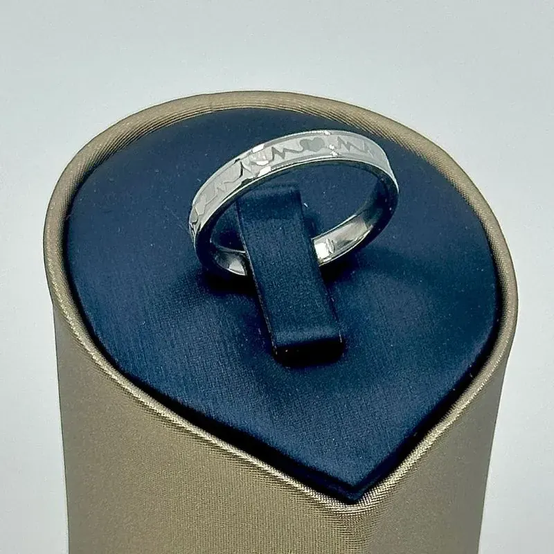 Aliança Quadrada Batimentos 4mm Aço 316L – foto 4