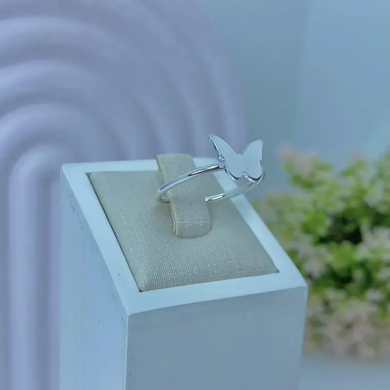 Anel Ajustável Borboleta Lisa