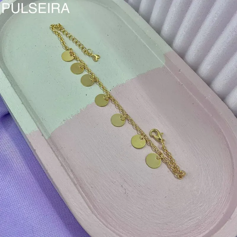 Pulseira Elo Português com Disquinhos – foto 2
