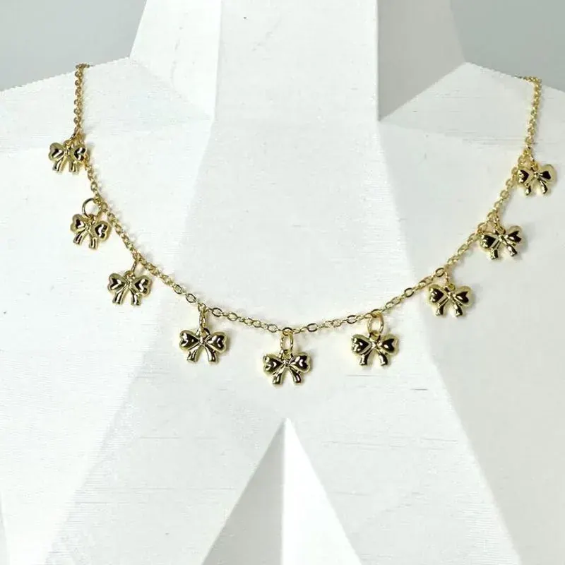 Choker Cadeado Chapinhas Laços