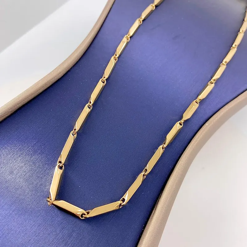 Colar Chapas Navetes 60CM Aço 316L – foto 2