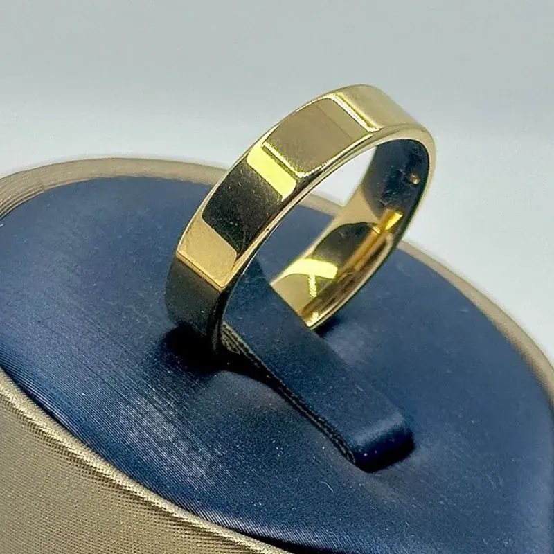 Aliança Quadrada Lisa 6mm Aço 316L – foto 3