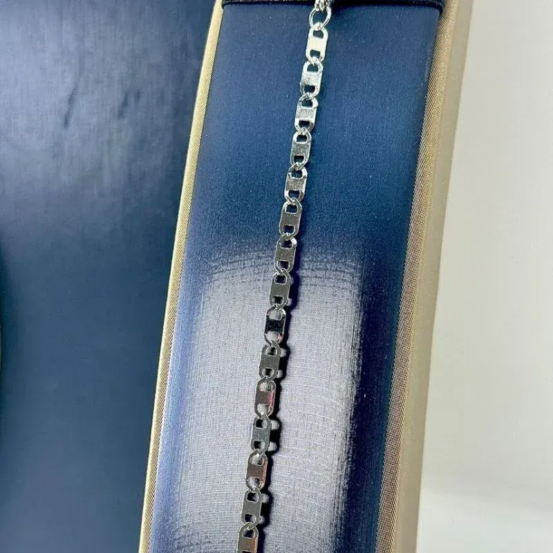 Pulseira Elos Chapados Aço 316L