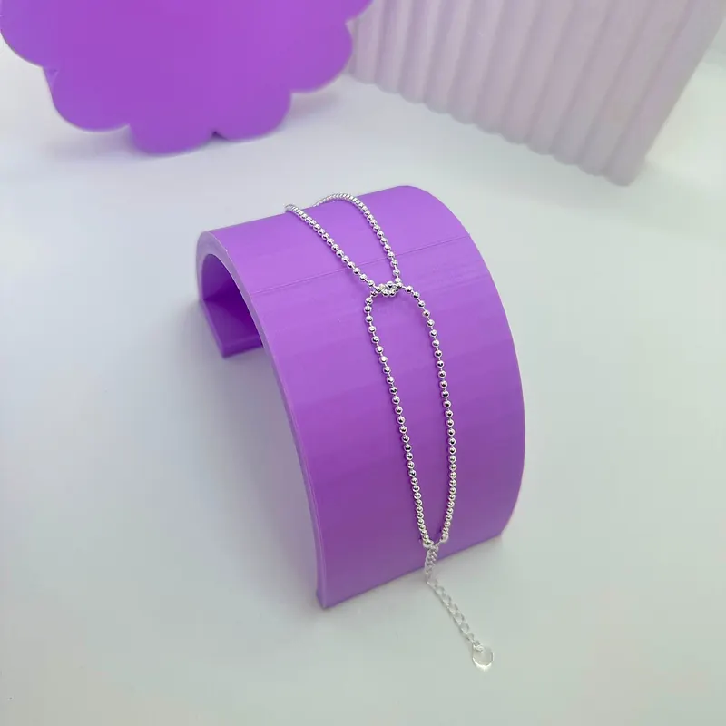 Pulseira Corrente Bolinhas 3mm Entrelaçadas – foto 2