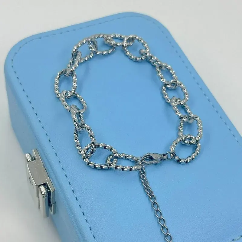 Pulseira Elos Circulos Torcidos Aço 316L