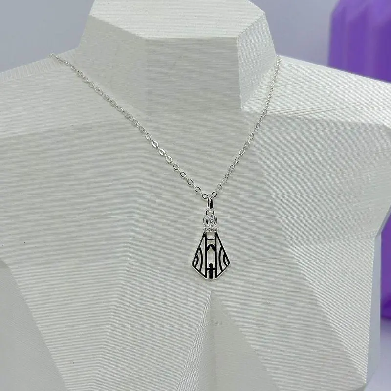 Colar Nossa Senhora Vazada com Zirconias