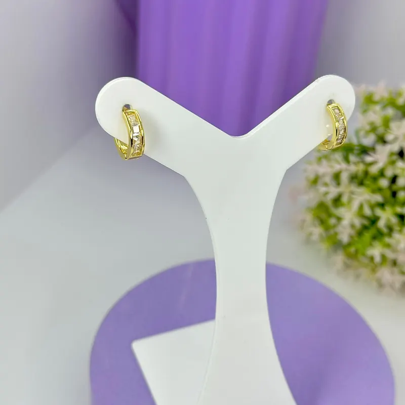 Argola Click 4 Pedras Zirconias – foto 3