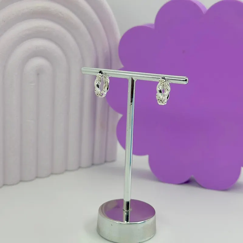 Argola Click Corda Cravejada – foto 3