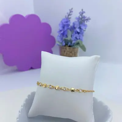 Pulseira Disquinhos e Ponto de Luz