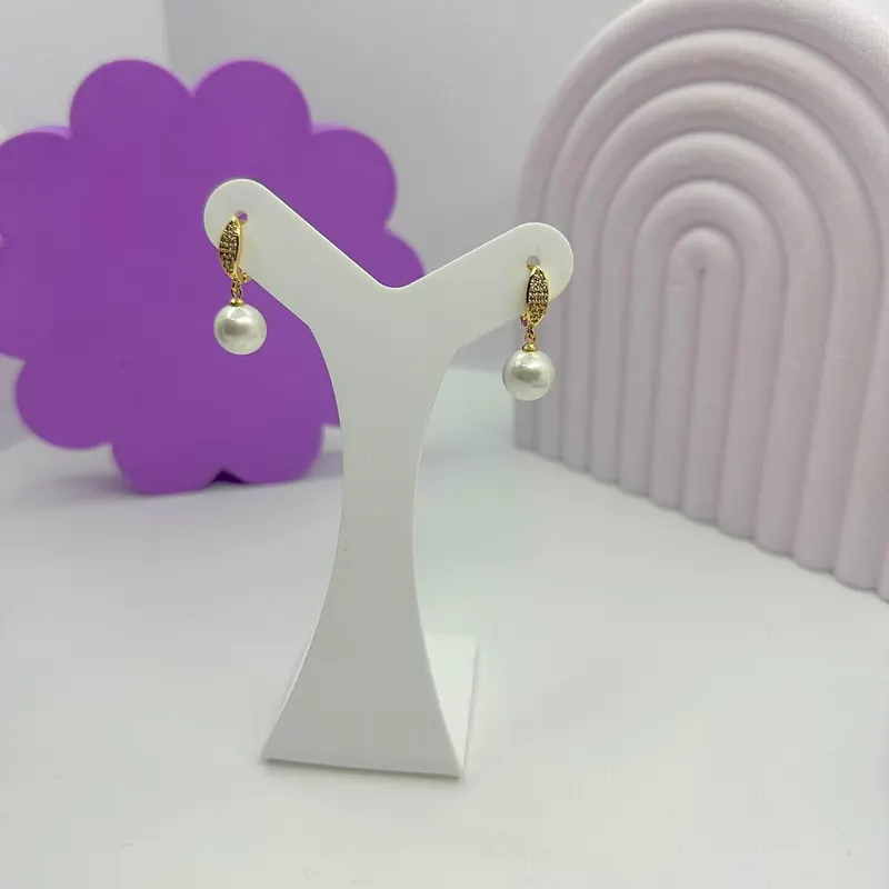 Argola Click Cravejada com Pérola – foto 4