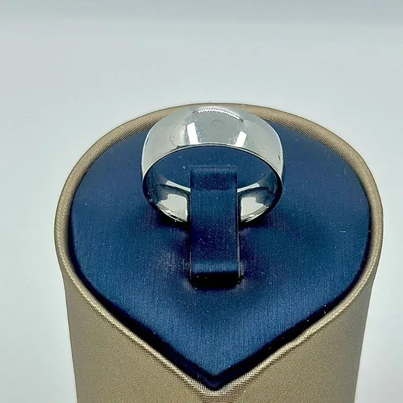 Aliança Lisa Abaulada 9mm Aço 316L – foto 4