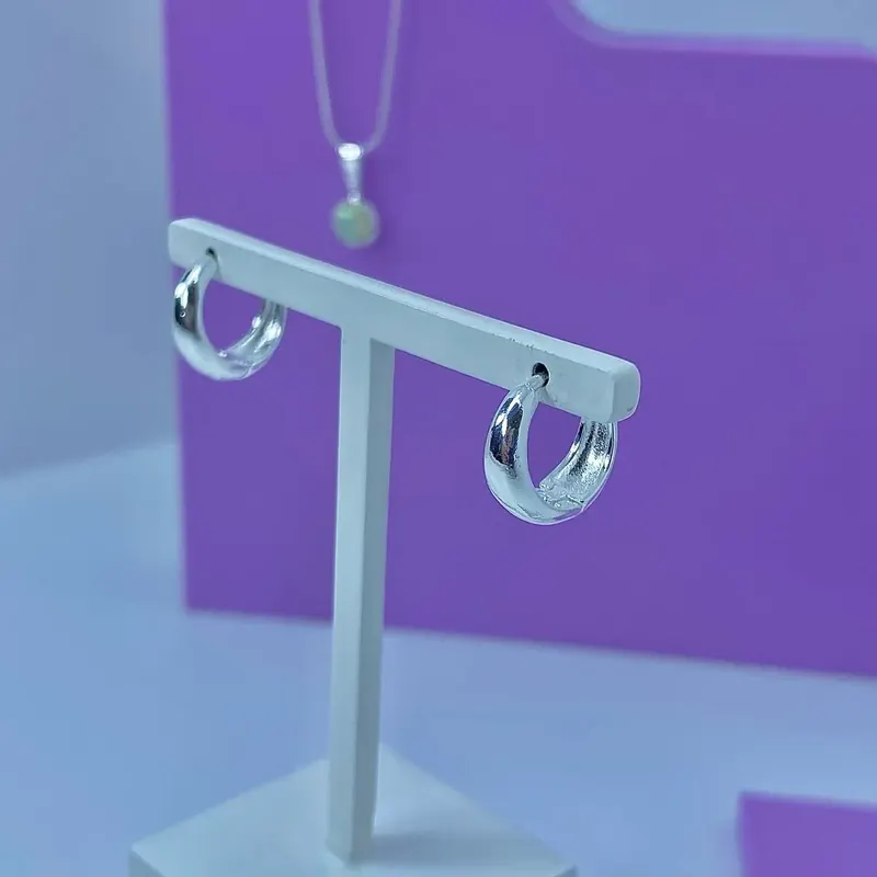 Argola Click Abaulada Lisa