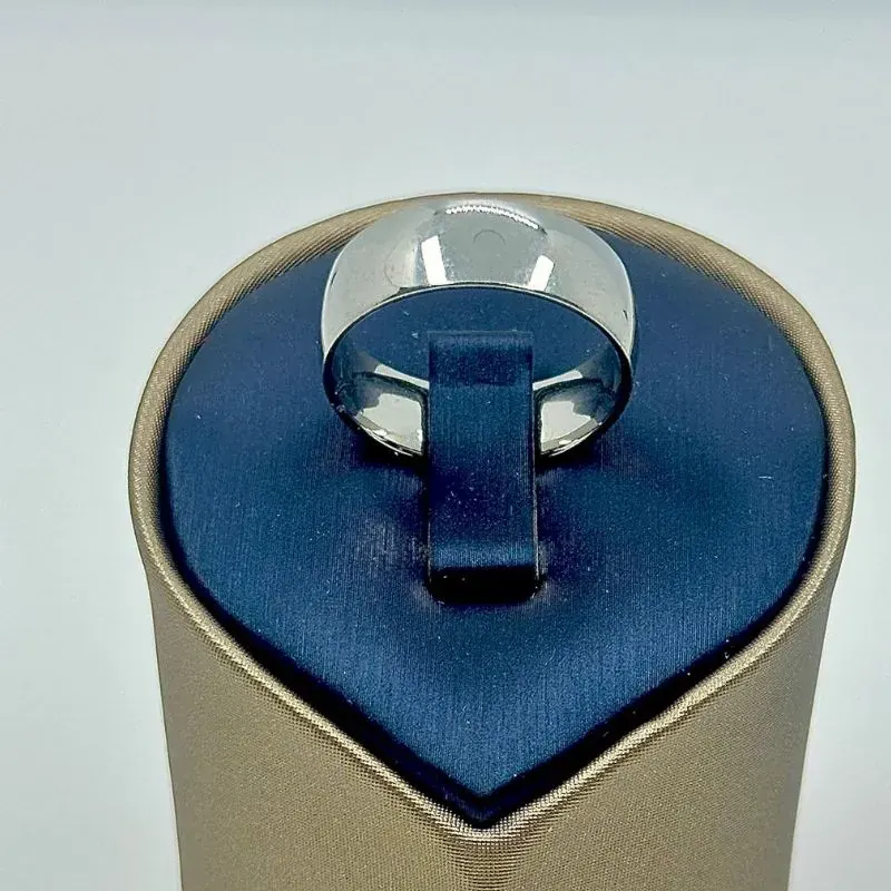 Aliança Lisa Abaulada 9mm Aço 316L – foto 5
