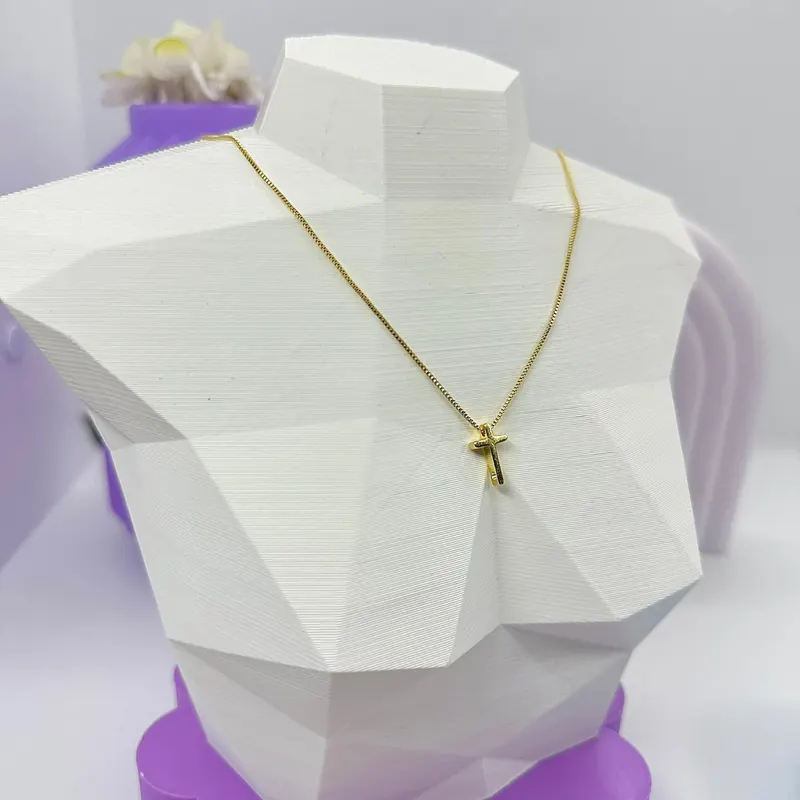 Colar Ping. Crucifixo Chapa Menor – foto 2