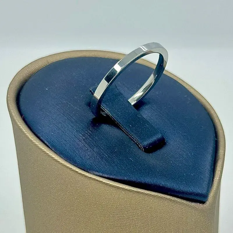 Aliança Quadrada Fina 2mm Aço 316L – foto 4