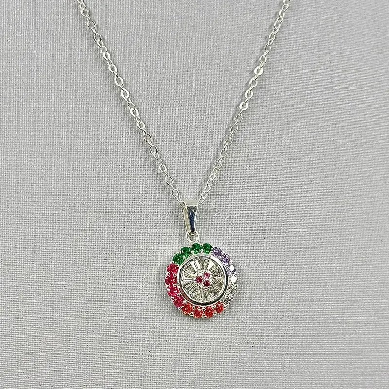 Colar Ping. Pizza Color Zircônias – foto 2