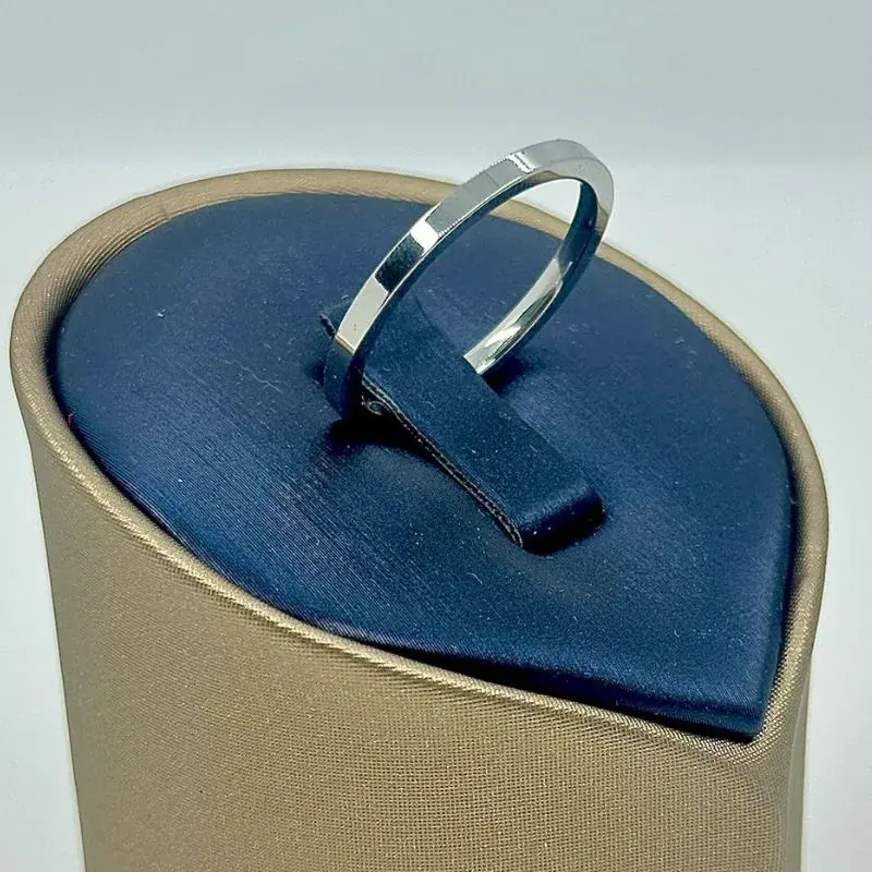 Aliança Quadrada Fina 2mm Aço 316L – foto 3